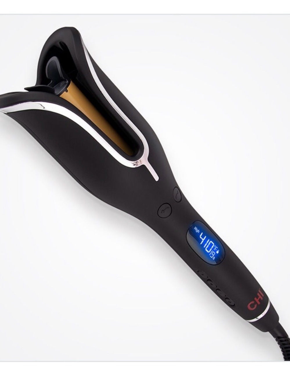 CHI Black Automatic Hair Curler 1 inch with Digital Temperature Display